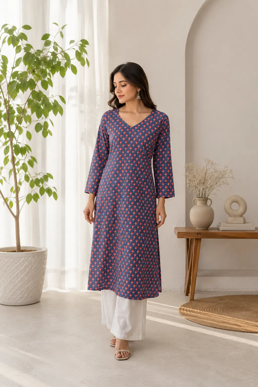 Premium Jaipuri Print Kurti