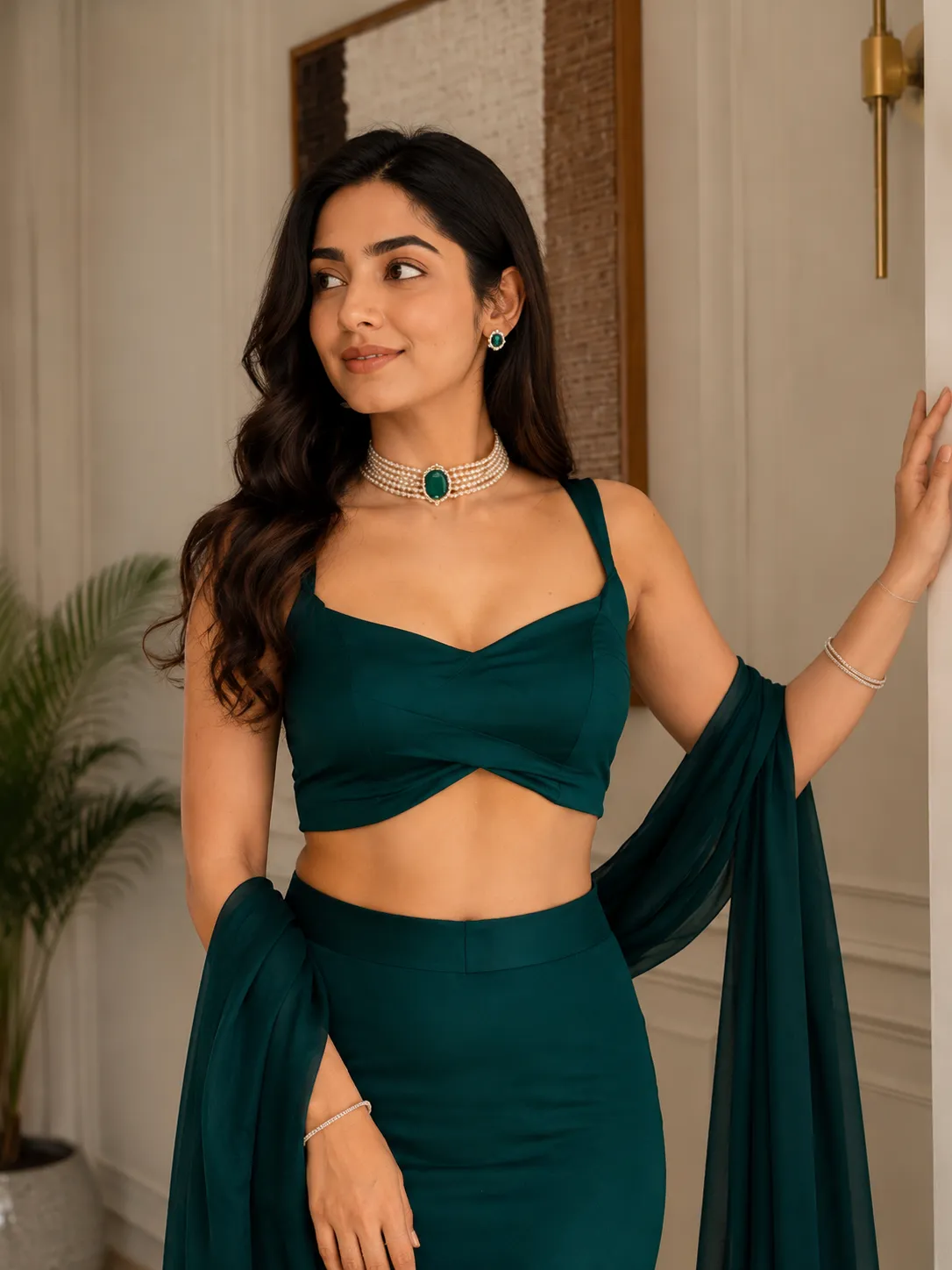 Kiyara set in Emerald Green